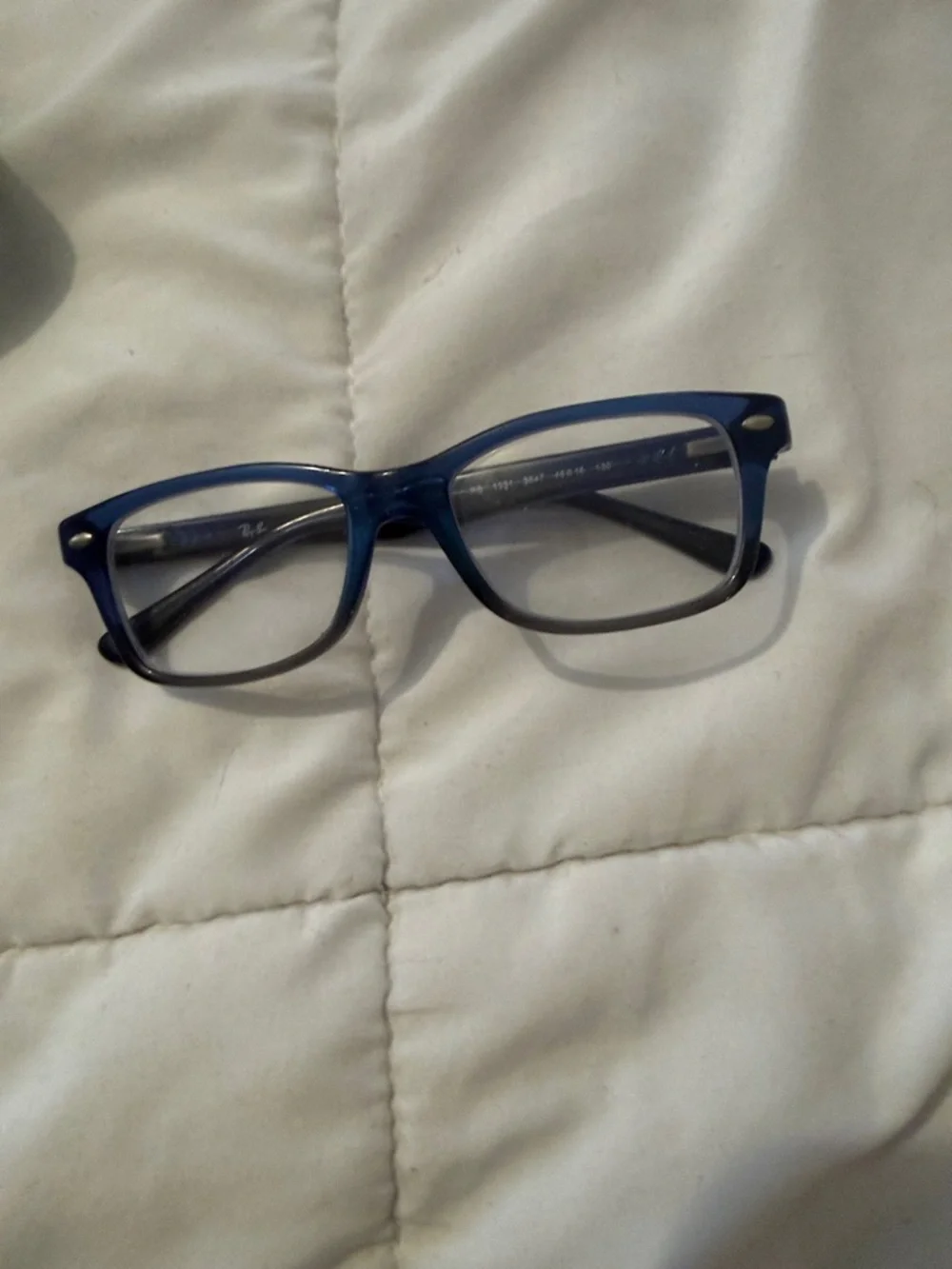 Ray-Ban Blue Gradient Rectangular Frames with Navy Temples